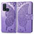 Funda de Cuero Cartera con Soporte Mariposa Carcasa para Vivo Y50 Purpura Claro