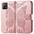 Funda de Cuero Cartera con Soporte Mariposa Carcasa para Vivo Y52s t1 5G Rosa