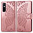 Funda de Cuero Cartera con Soporte Mariposa Carcasa para Vivo Y73s 5G Rosa