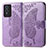 Funda de Cuero Cartera con Soporte Mariposa Carcasa para Vivo Y74s 5G Purpura Claro