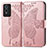 Funda de Cuero Cartera con Soporte Mariposa Carcasa para Vivo Y74s 5G Rosa