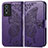 Funda de Cuero Cartera con Soporte Mariposa Carcasa para Vivo Y76s 5G Morado