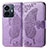 Funda de Cuero Cartera con Soporte Mariposa Carcasa para Vivo Y77e t1 Purpura Claro