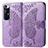 Funda de Cuero Cartera con Soporte Mariposa Carcasa para Xiaomi Mi 10S 5G Purpura Claro