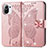 Funda de Cuero Cartera con Soporte Mariposa Carcasa para Xiaomi Mi 11 Lite 5G Rosa