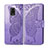 Funda de Cuero Cartera con Soporte Mariposa Carcasa para Xiaomi Poco M2 Pro Purpura Claro