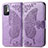 Funda de Cuero Cartera con Soporte Mariposa Carcasa para Xiaomi POCO M3 Pro 5G Purpura Claro