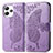 Funda de Cuero Cartera con Soporte Mariposa Carcasa para Xiaomi Poco M6 Pro 5G Purpura Claro