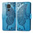 Funda de Cuero Cartera con Soporte Mariposa Carcasa para Xiaomi Redmi 10X 4G Azul