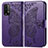 Funda de Cuero Cartera con Soporte Mariposa Carcasa para Xiaomi Redmi 9 Power Morado