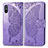 Funda de Cuero Cartera con Soporte Mariposa Carcasa para Xiaomi Redmi 9i Purpura Claro