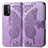 Funda de Cuero Cartera con Soporte Mariposa Carcasa para Xiaomi Redmi 9T 4G Purpura Claro