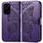 Funda de Cuero Cartera con Soporte Mariposa Carcasa para Xiaomi Redmi K40 5G Morado