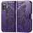 Funda de Cuero Cartera con Soporte Mariposa Carcasa para Xiaomi Redmi K40 Gaming 5G Morado