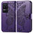 Funda de Cuero Cartera con Soporte Mariposa Carcasa para Xiaomi Redmi K40S 5G Morado