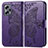 Funda de Cuero Cartera con Soporte Mariposa Carcasa para Xiaomi Redmi K50i 5G Morado