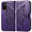 Funda de Cuero Cartera con Soporte Mariposa Carcasa para Xiaomi Redmi Note 10 4G Morado