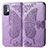 Funda de Cuero Cartera con Soporte Mariposa Carcasa para Xiaomi Redmi Note 10 5G Purpura Claro