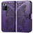 Funda de Cuero Cartera con Soporte Mariposa Carcasa para Xiaomi Redmi Note 10 Pro 5G Morado