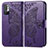 Funda de Cuero Cartera con Soporte Mariposa Carcasa para Xiaomi Redmi Note 10T 5G Morado