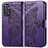 Funda de Cuero Cartera con Soporte Mariposa Carcasa para Xiaomi Redmi Note 11 4G (2022) Morado