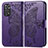 Funda de Cuero Cartera con Soporte Mariposa Carcasa para Xiaomi Redmi Note 11 Pro 4G Morado