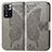 Funda de Cuero Cartera con Soporte Mariposa Carcasa para Xiaomi Redmi Note 11 Pro+ Plus 5G Gris