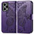 Funda de Cuero Cartera con Soporte Mariposa Carcasa para Xiaomi Redmi Note 12 Turbo 5G Morado