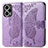 Funda de Cuero Cartera con Soporte Mariposa Carcasa para Xiaomi Redmi Note 12 Turbo 5G Purpura Claro