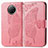 Funda de Cuero Cartera con Soporte Mariposa Carcasa para Xiaomi Redmi Note 9T 5G Rosa Roja