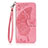 Funda de Cuero Cartera con Soporte Mariposa Carcasa S01D para Huawei Honor 10X Lite Rosa Roja