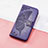 Funda de Cuero Cartera con Soporte Mariposa Carcasa S01D para Huawei Nova 10 SE Morado