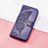 Funda de Cuero Cartera con Soporte Mariposa Carcasa S01D para Huawei Nova Y90 Morado