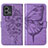 Funda de Cuero Cartera con Soporte Mariposa Carcasa Y01B para Motorola Moto G Stylus (2023) 4G Purpura Claro