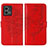 Funda de Cuero Cartera con Soporte Mariposa Carcasa Y01B para Motorola Moto G Stylus (2023) 4G Rojo