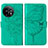 Funda de Cuero Cartera con Soporte Mariposa Carcasa Y01B para OnePlus 11 5G Verde