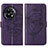 Funda de Cuero Cartera con Soporte Mariposa Carcasa Y01B para OnePlus 11R 5G Morado