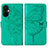 Funda de Cuero Cartera con Soporte Mariposa Carcasa Y01B para OnePlus Nord CE 3 Lite 5G Verde