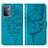 Funda de Cuero Cartera con Soporte Mariposa Carcasa Y01B para OnePlus Nord N200 5G Azul