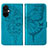 Funda de Cuero Cartera con Soporte Mariposa Carcasa Y01B para OnePlus Nord N30 5G Azul