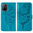 Funda de Cuero Cartera con Soporte Mariposa Carcasa Y01B para Oppo A94 5G Azul