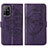 Funda de Cuero Cartera con Soporte Mariposa Carcasa Y01B para Oppo A94 5G Morado