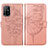 Funda de Cuero Cartera con Soporte Mariposa Carcasa Y01B para Oppo A94 5G Oro Rosa