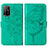 Funda de Cuero Cartera con Soporte Mariposa Carcasa Y01B para Oppo A94 5G Verde