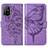 Funda de Cuero Cartera con Soporte Mariposa Carcasa Y01B para Oppo A95 5G Purpura Claro