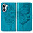 Funda de Cuero Cartera con Soporte Mariposa Carcasa Y01B para Realme 10 4G Azul