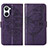 Funda de Cuero Cartera con Soporte Mariposa Carcasa Y01B para Realme 10 4G Morado