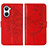 Funda de Cuero Cartera con Soporte Mariposa Carcasa Y01B para Realme 10 4G Rojo