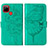 Funda de Cuero Cartera con Soporte Mariposa Carcasa Y01B para Realme 7i RMX2193 Verde