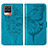 Funda de Cuero Cartera con Soporte Mariposa Carcasa Y01B para Realme 8 4G Azul